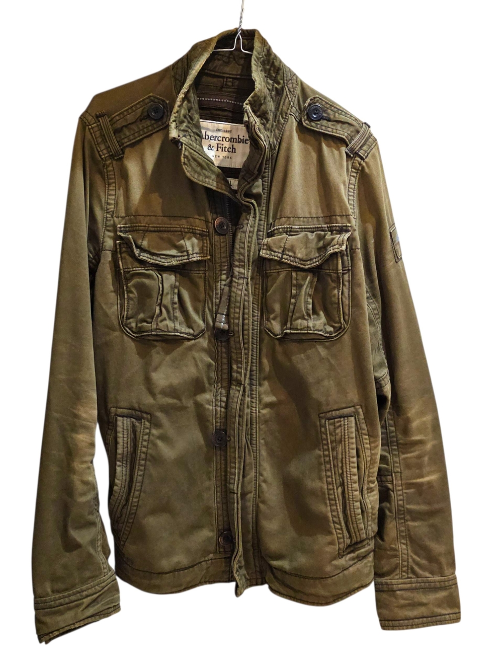 Abercrombie & Fitch Vtg Y2k Men's Olive Military Sentinel Jacket XL Excellent